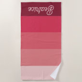 Verschiedene Rosa-Töne anpassbar Strandtuch (Vorderseite)
