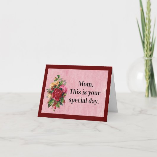 Verschiedene Rose Muttertagskarte Dankeskarte (Vorderseite)