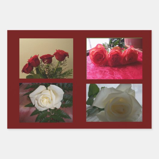 Verschiedene Rosenbilder Geschenkpapierbögen Geschenkpapier Set (Vorderseite 2)