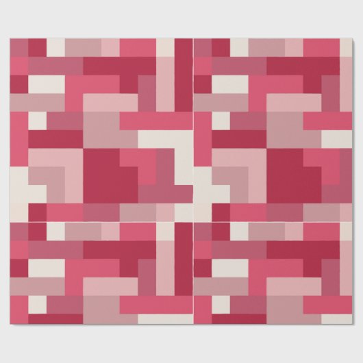 Verschiedene rote abstrakte Farbtöne Geschenkpapier (Flach)