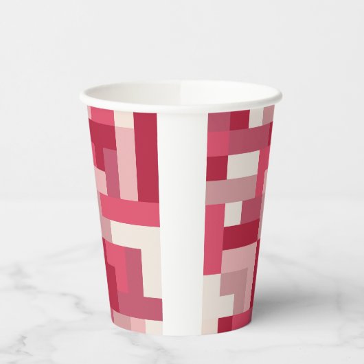 Verschiedene rote abstrakte Farbtöne Pappbecher (Links)