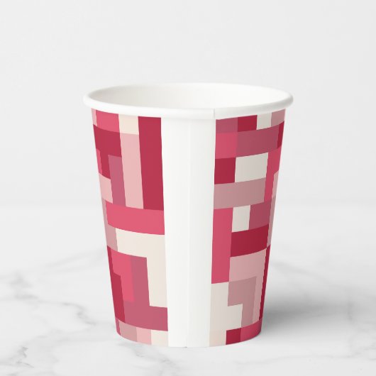 Verschiedene rote abstrakte Farbtöne Pappbecher (Rechts)