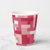 Verschiedene rote abstrakte Farbtöne Pappbecher (Vorderseite)