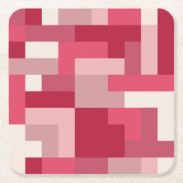 Verschiedene rote abstrakte Farbtöne Rechteckiger Pappuntersetzer