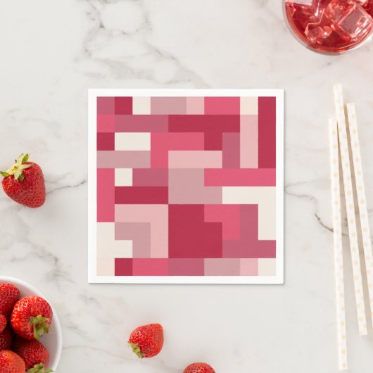 Verschiedene rote abstrakte Farbtöne Serviette (Beispiel)