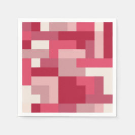 Verschiedene rote abstrakte Farbtöne Serviette