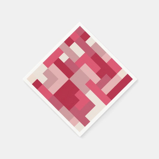 Verschiedene rote abstrakte Farbtöne Serviette (Ecke)