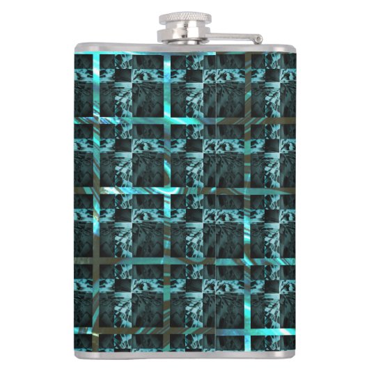 Verschiedene Schach, Quadrate oder Bild im Raster? Flachmann (Rückseite)