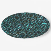 Verschiedene Schach, Quadrate oder Bild im Raster? Pappteller (Schrägansicht)