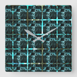Verschiedene Schach, Quadrate oder Bild im Raster? Quadratische Wanduhr