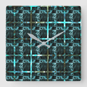 Verschiedene Schach, Quadrate oder Bild im Raster? Quadratische Wanduhr