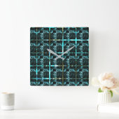 Verschiedene Schach, Quadrate oder Bild im Raster? Quadratische Wanduhr (Zuhause)