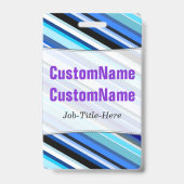 Verschiedene Schatten der blauen Streifen; Ausweis (Back)