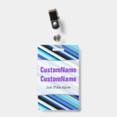 Verschiedene Schatten der blauen Streifen; Ausweis (Front with Clip)