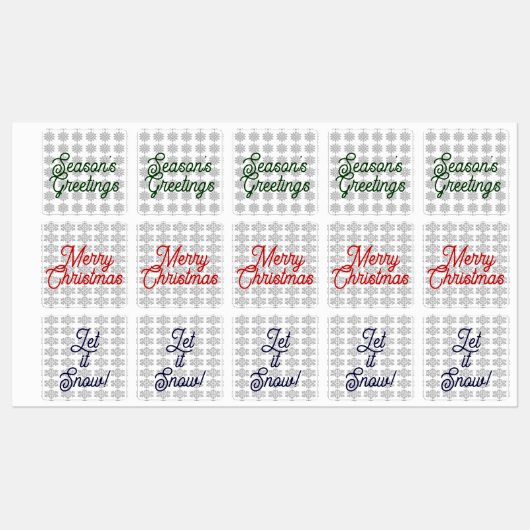 Verschiedene Schneeflocken-Umschlag Aufkleber/Etik Etiketten (Blatt)