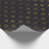 Verschiedene Schneeflockendesigns Geschenkpapier (Ecke)