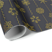 Verschiedene Schneeflockendesigns Geschenkpapier (Rolleneckpunkt)