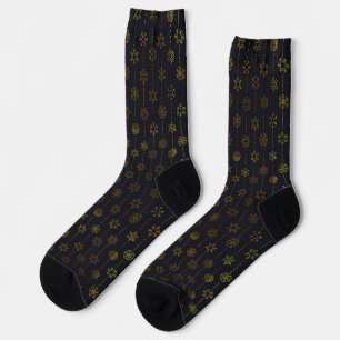 Verschiedene Schneeflockendesigns Socken