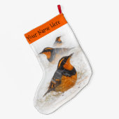 Verschiedene Schubladen im Schnee Großer Weihnachtsstrumpf (Rückseite (Hängend))