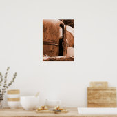 Verschiedene Sicht auf den alten LKW in Sepia Poster (Küche)