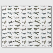 Verschiedene sowjetische WW2-Flugzeuge Geschenkpapier (Flach)
