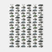 Verschiedene sowjetische WW2-Tanks Fleecedecke (Vorderseite)
