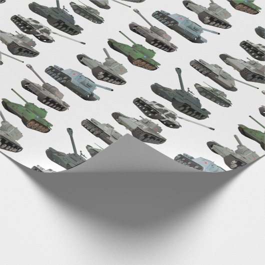 Verschiedene sowjetische WW2-Tanks Geschenkpapier (Ecke)