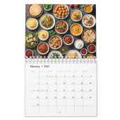 Verschiedene Speisen auf dem Tisch Kalender (Feb 2027)
