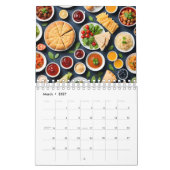 Verschiedene Speisen auf dem Tisch Kalender (Mär 2027)