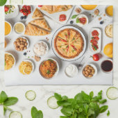 Verschiedene Speisen Geschirrtuch (Gefaltet)