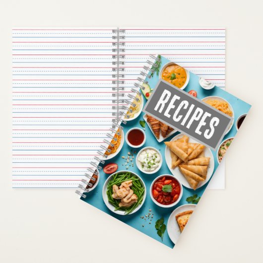 Verschiedene Speisen Notizblock (Innen)