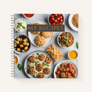 Verschiedene Speisen Notizblock