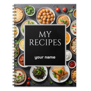 Verschiedene Speisen Notizblock