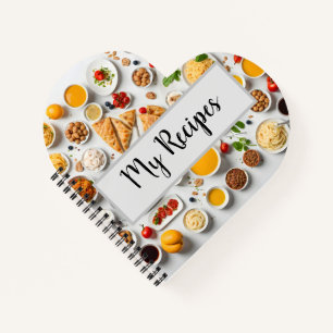 Verschiedene Speisen Notizblock