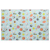 Verschiedene Sportelemente sind farbenfroh Stoff (Fat Quarter (45,7 x 55,9 cm))