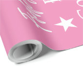 Verschiedene Sprachen von frohen Weihnachten Rosa Geschenkpapier (Rolleneckpunkt)