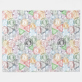 Verschiedene Städte retro postalische Kennzeichnun Fleecedecke (Vorderseite (Horizontal))