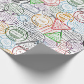 Verschiedene Städte retro postalische Kennzeichnun Geschenkpapier (Ecke)