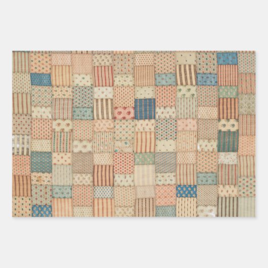 Verschiedene Steppdesigns Geschenkpapier Set (Vorderseite 3)