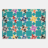 Verschiedene Steppdesigns Geschenkpapier Set (Vorderseite)