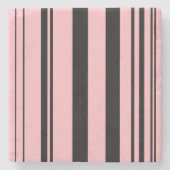 Verschiedene Streifen/rosa und schwarz Steinuntersetzer (Vorderseite)