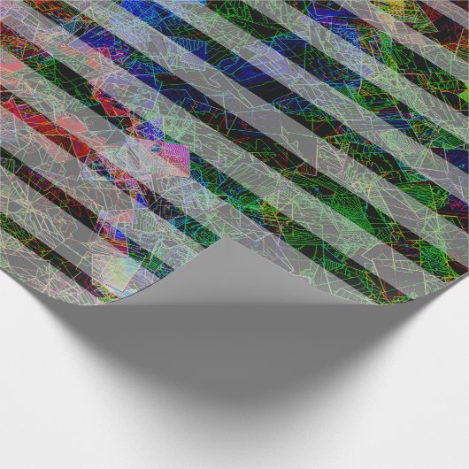 Verschiedene Streifen und gekratzte Quadrate von L Geschenkpapier (Ecke)