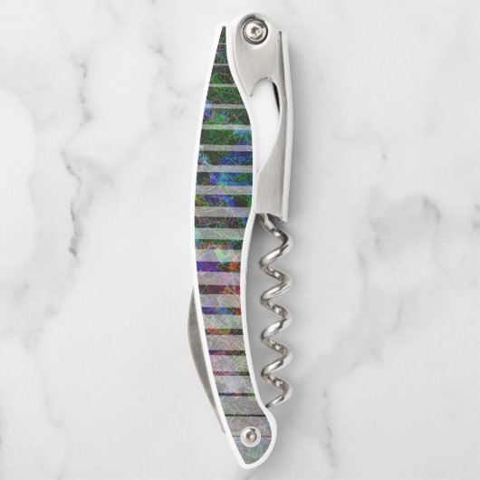 Verschiedene Streifen und gekratzte Quadrate von L Kellnermesser (Rückseite)