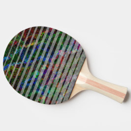 Verschiedene Streifen und gekratzte Quadrate von L Tischtennis Schläger