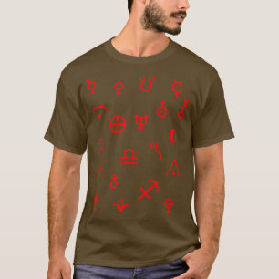 Verschiedene Symbole Alchimie Astronomie T-Shirt