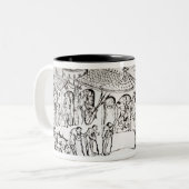 Verschiedene Szenen, die einen Psalm Zweifarbige Tasse (Vorderseite Links)