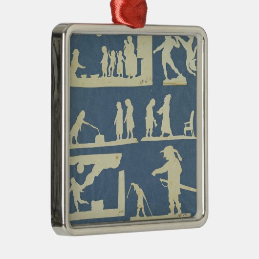Verschiedene Szenen Silbernes Ornament (Rechts)