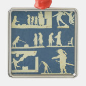 Verschiedene Szenen Silbernes Ornament (Vorne)