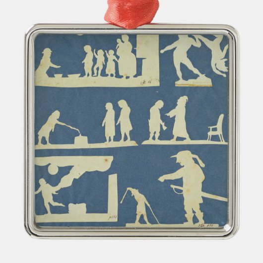 Verschiedene Szenen Silbernes Ornament (Vorne)