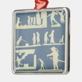 Verschiedene Szenen Silbernes Ornament (Links)